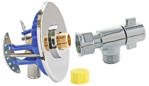 Kit complet pour raccordement de robinetterieWC, PER à sertir Ø12 - mâle 3/8'' (12/17) - Somatherm